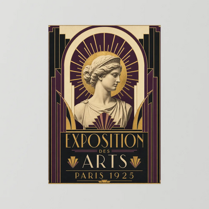 Exposition des Arts: Paris 1925 – Vintage French Art Deco Exhibition Poster Print