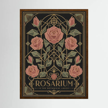 Rosarium: The Botanical Lace – Vintage Art Deco Rose Print