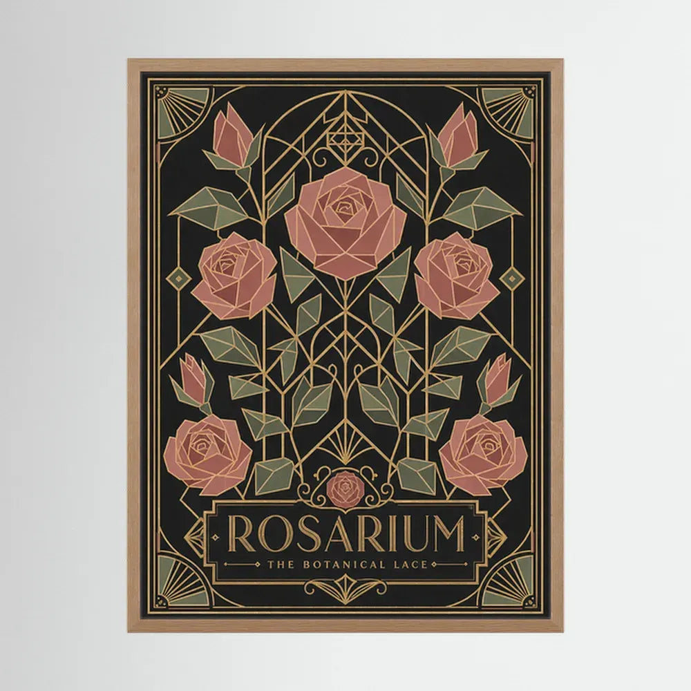 Rosarium: The Botanical Lace – Vintage Art Deco Rose Print
