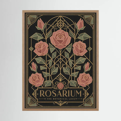 Rosarium: The Botanical Lace – Vintage Art Deco Rose Print