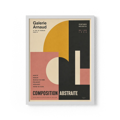 Galerie Arnaud Paris 1956 Vintage Exhibition Art Print