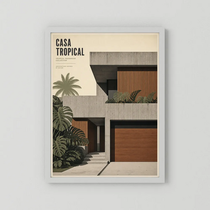 Casa Tropical Modernism Architecture Art Print