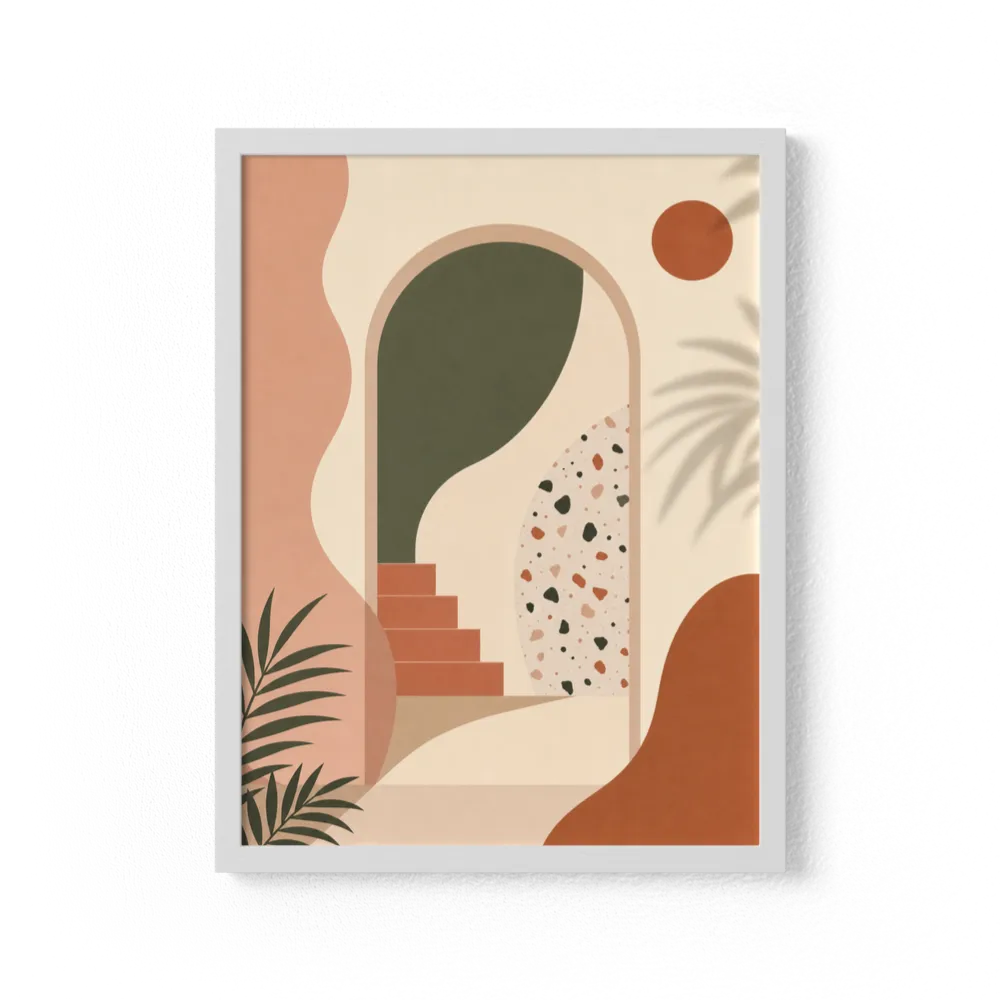 Geometric Archway & Terrazzo Art Print