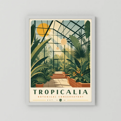 Tropicalia Botanical Conservatory 1958 Art Print