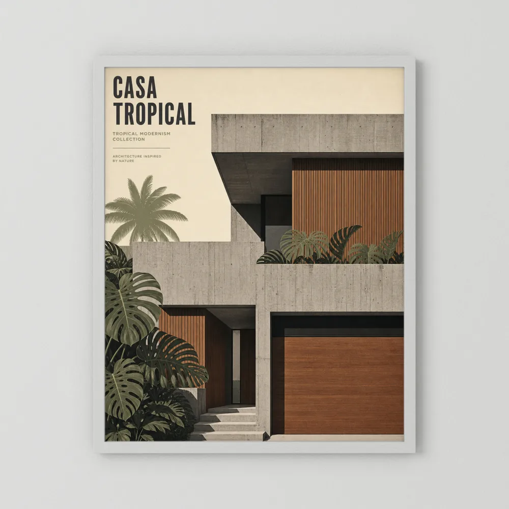 Casa Tropical Modernism Architecture Art Print