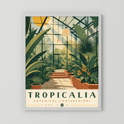 Tropicalia Botanical Conservatory 1958 Art Print