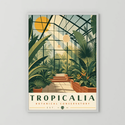 Tropicalia Botanical Conservatory 1958 Art Print
