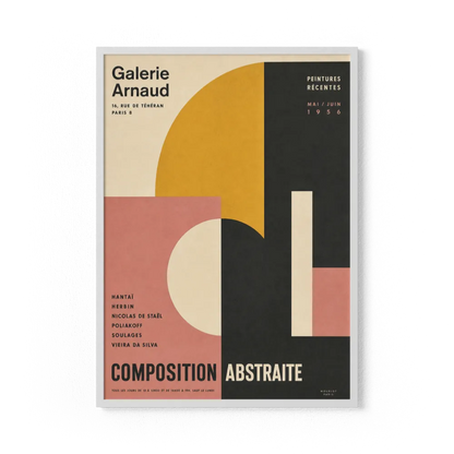 Galerie Arnaud Paris 1956 Vintage Exhibition Art Print