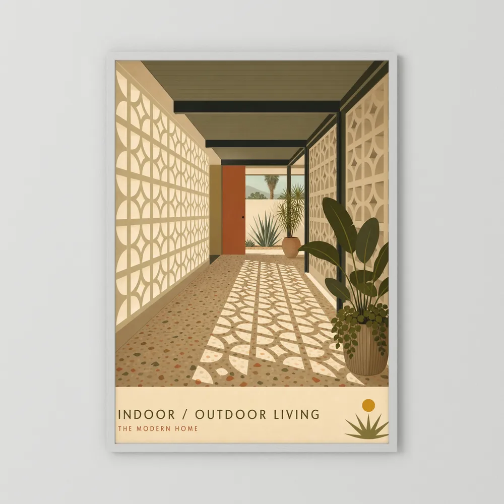 Indoor Outdoor Living Breeze Block Architecture Art Print