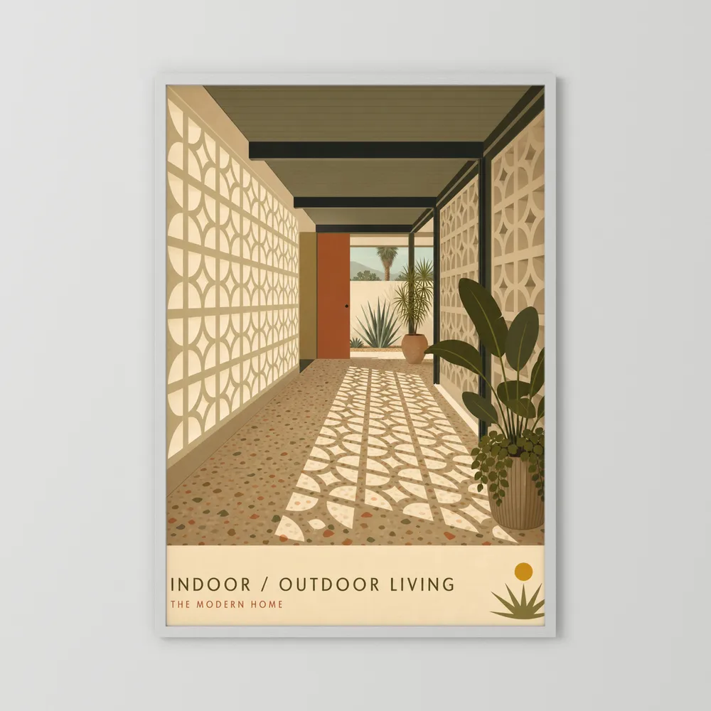 Indoor Outdoor Living Breeze Block Architecture Art Print