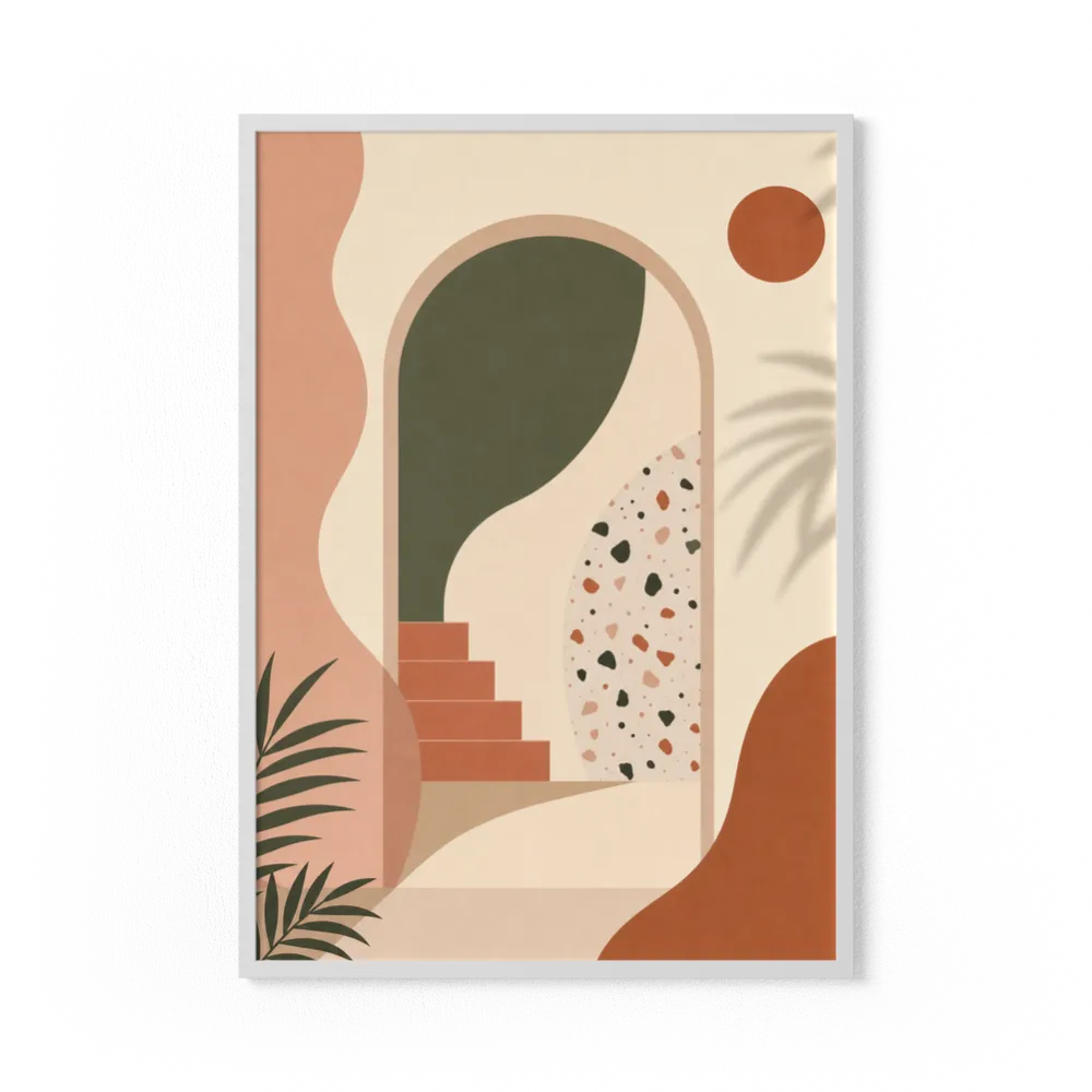 Geometric Archway & Terrazzo Art Print
