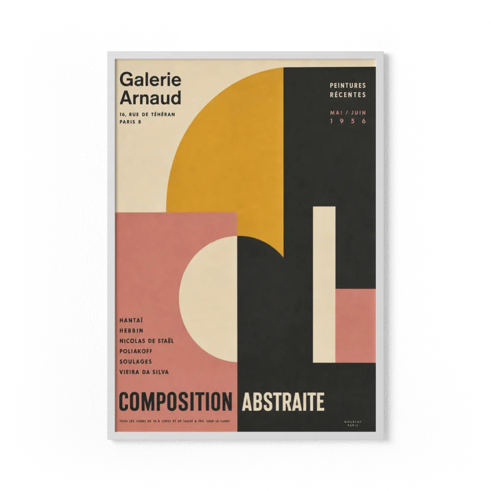 Galerie Arnaud Paris 1956 Vintage Exhibition Art Print