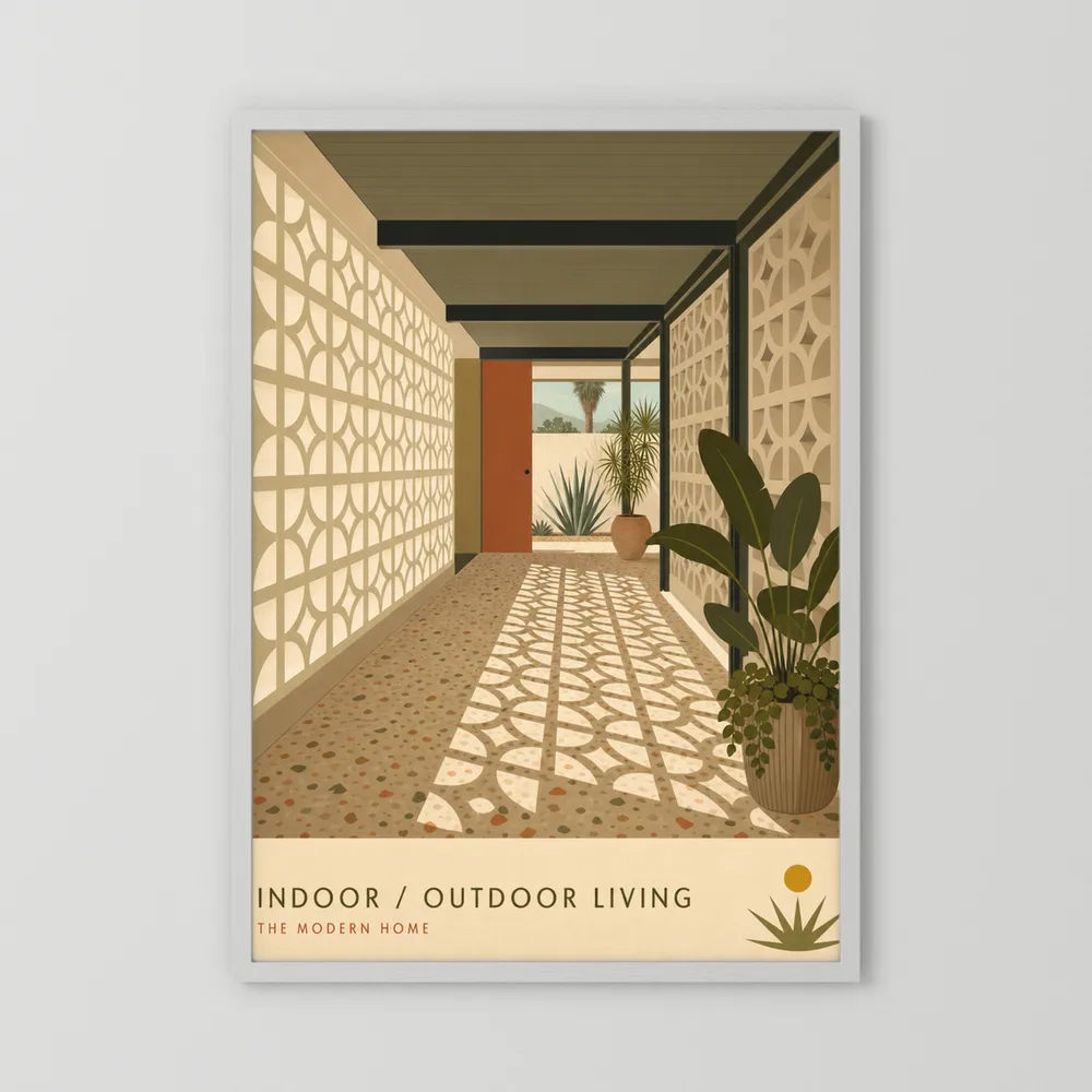 Indoor Outdoor Living Breeze Block Architecture Art Print