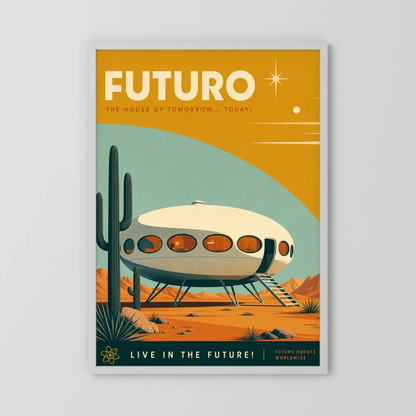 Futuro House Retro Space Age Architecture Art Print
