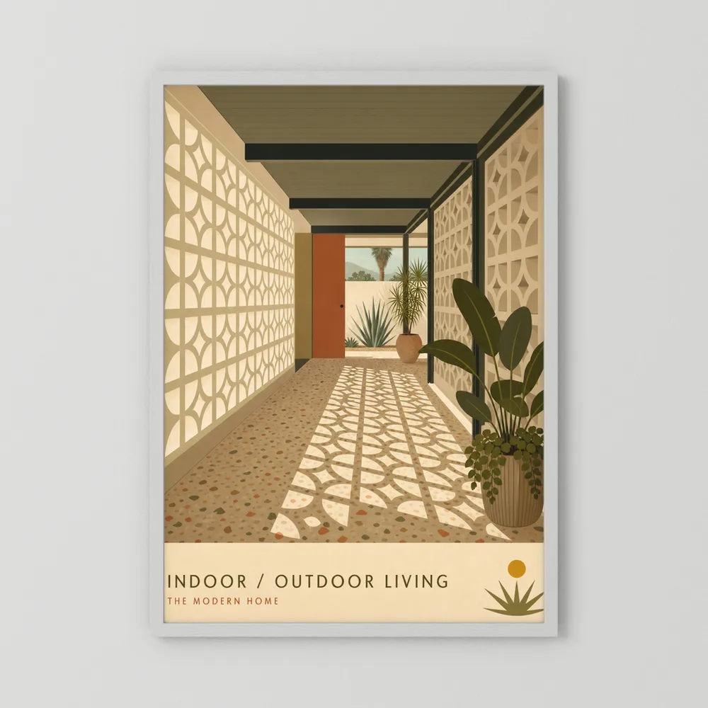 Indoor Outdoor Living Breeze Block Architecture Art Print