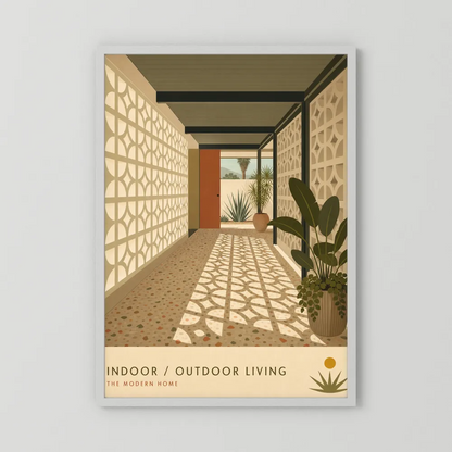 Indoor Outdoor Living Breeze Block Architecture Art Print