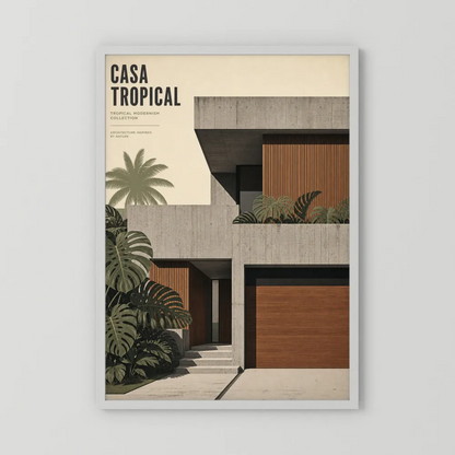 Casa Tropical Modernism Architecture Art Print